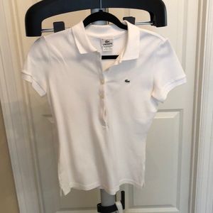 White Lacoste Polo